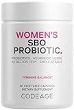 Codeage Women’s Probiotics Supplement - 50 Billion CFUs - SBO Probiotics & Prebiotics - Cranberries - Feminine Health - Fermented Botanical Blend, Whole Food Supplement - Vegan, Non-GMO - 60 Capsules