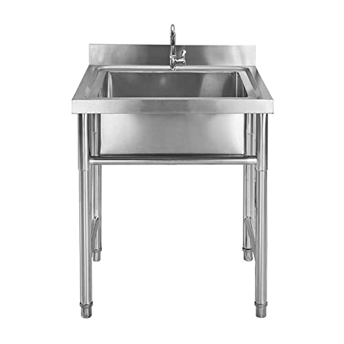 Fregadero para cocina de acero inoxidable robusto que elimina salpicaduras en suelos 2