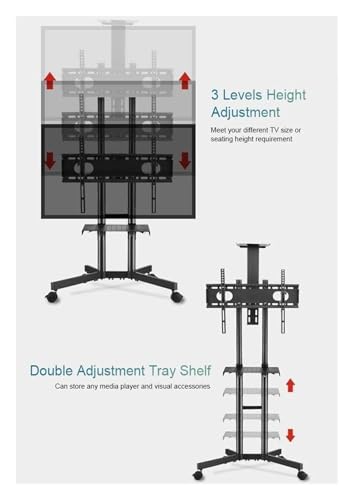 Soporte móvil para TV ajustable para pantallas de 32-70 pulgadas miniatura 5