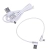 90 Degree USB Cable Right Angle Charger L Shape Charging Data Sync Cord USB Data Cable Fast Charging 0.3m, White