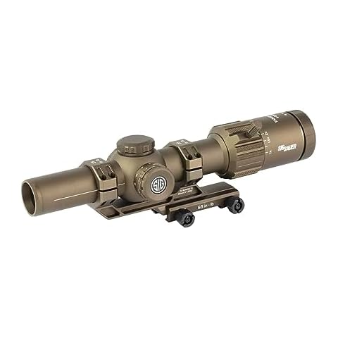 SIG SAUER Tango-MSR LPVO 1-8x24mm 30mm Maintube SFP Riflescope - Shockproof Waterproof Fogproof Cayote Tan Hunting Rifle Scope w/Illuminated MSR BDC-8 Reticle, Lens Covers & Cantilever Mount Included Cover