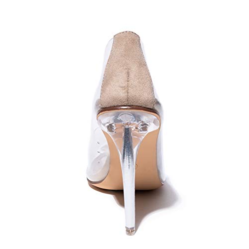 REVOL Glass Doll Clear Stiletto High Heels for Women, Slip On Sexy Shoes with Pointed Toe4
