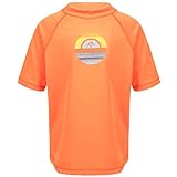 Kanu Surf Big Boys Haywire UPF 50+ Sun Protective Rashguard Swim Shirt, Avalon Orange, Medium (10)