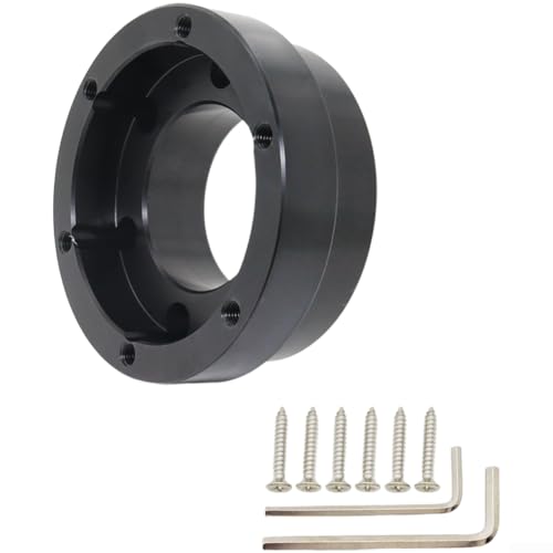 Base adaptadora de rueda de carreras de 70 mm para ruedas LOGITECH G29 G920 G923, construcción de aluminio para una durabilidad a largo plazo (negro)