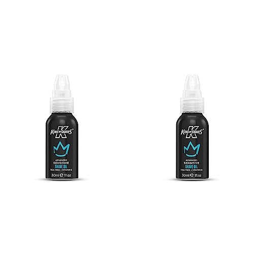 King of Shaves Sensitive Advanced Shaving Oil For Men With Handy Pump, For A Close and Comfortable Shave 30ml TWIN PACK