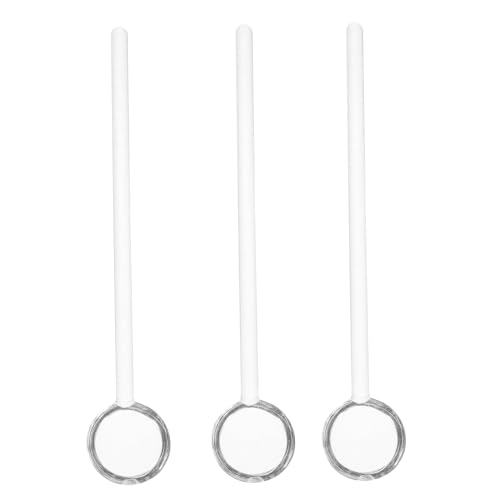 GARVALON 3pezzi Cucchiaini Da Caffè in Vetro Mini Cucchiaini Per Mescolare Caffè Yogurt e Latte Piccoli Da Degustazione Per Uso Quotidiano