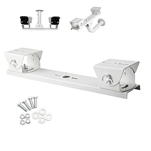 Image of CTXSumTec CCTV Security Ceiling Camera Mount Holder,1 to 2 Horizontal Cross Bar Dual Camera Mount Bracket Extension Bar Mounting Bracket for Double CCTV Surveillance Camera