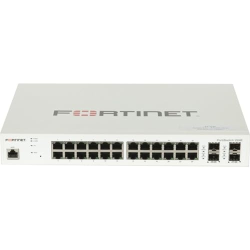 Fortinet - FS-224E - Fortinet FortiSwitch 224E - Switch - L3 - managed - 24 x 10/100/1000 + 4 x Gigabit SFP - rack-mountable