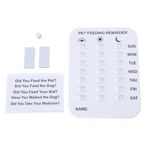 XFUYI Fütterungserinnerung für Hunde: Fütterungsplan für Haustiere, einfach anzubringender Magnetaufkleber und Futterempfehlung für Ihren Hund