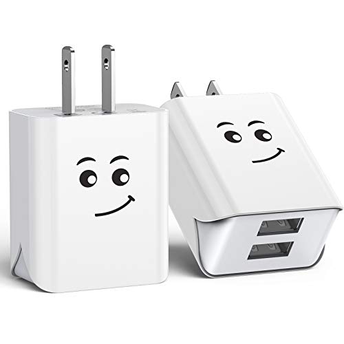 USB 充電器 【2個セット PSE認証済】 usb コンセント ２USBポート2.4A 超軽量 iPhone Samsung Galaxy Xperiaなと対応 (ホワイト)