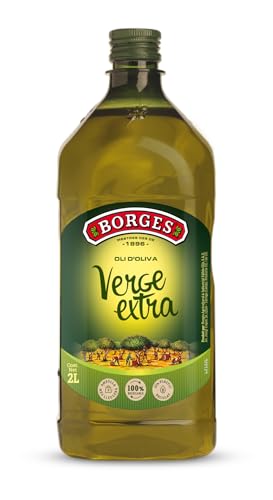 Borges - Aceite de Oliva Virgen Extra - Bajo en grasas saturadas - AOVE prensado en frío - Botella 100% Reciclable - Ideal para aliñar y cocinar - 2 Litros.