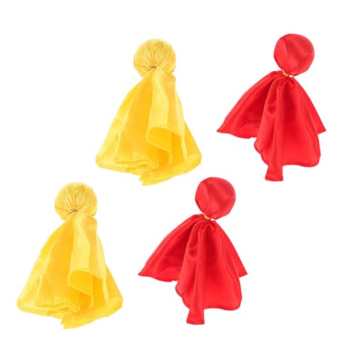 GAROZATION Bright Yellow Rugby Referee Flag 4pcs Penalty Flags Throwing Accessory for Soccer Games