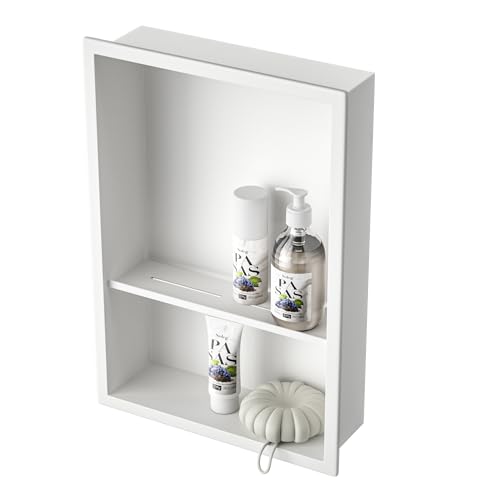 Bernkot Stainless Steel Shower Niche 18" X 12" White with