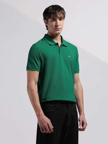 Image of Solid Regular fit Cotton Polo t-Shirt
