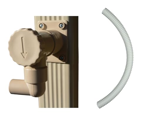 Capt'eau Récupérateur d'eau de Pluie RECTANGULAIRE +60 CM de Tuyau Souple