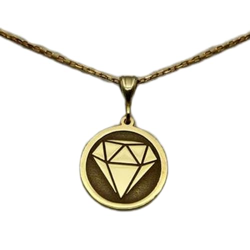 Collier en argent 925 avec chaîne 18 pouces et petite breloque plaqué or pour femme
