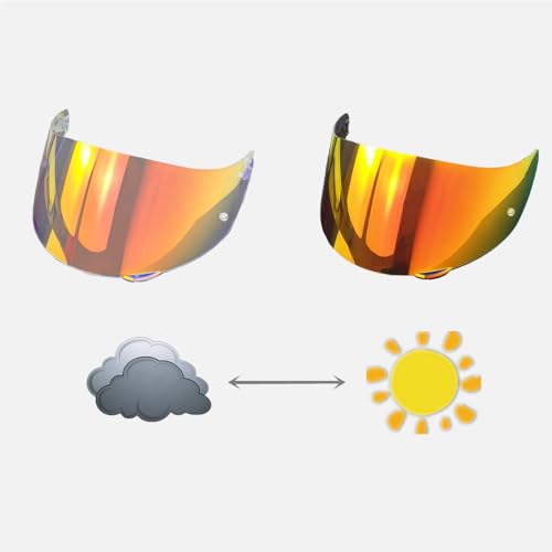BSTOP Photochromic Shield for AGV K1S/K3SV/K5/K5S/K6/K6S Motorcycle Helmet Visor Lens Pista GPR/GPRR CORSA R Uv Cut Sunscreen (K1 Revo Red)