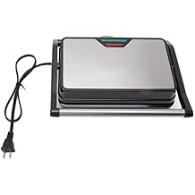 Panini Press Grill, Electric Sandwiches Maker, Nonstick Panini Maker, Breakfast Sandwiches Maker, 850W Double Sided Heating, 180 Degree Flattening, for Kitchen US 110V 22 cm x 27 cm