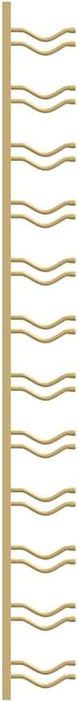 vidaXL Wall-Mounted Iron Wine Rack in Gold Finish - Can Hold 12 Bottles