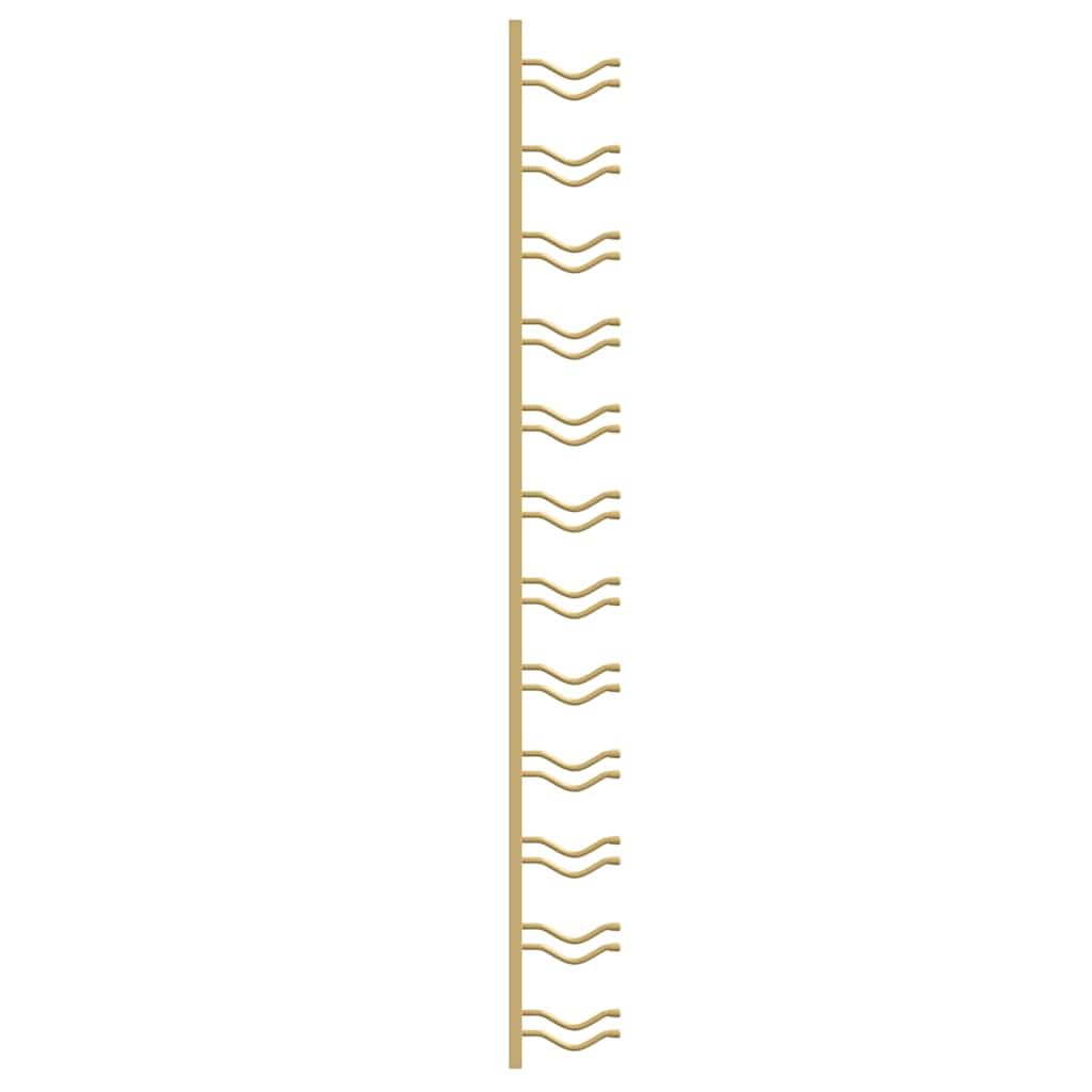 Wand-Weinregal für 12 Flaschen 2 STK Golden Eisen, Weinregal Flaschenregal Hängeregal Barregal Kellerregal Aufbewahrung Lagerung für Küche Speisekammer Wohnzimmer