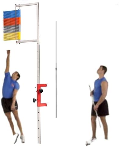 Free-Standing Jump Measurement Tester，Wall Mounted Vertical Jump Tester Vertical Jump Tester Tool 1.3-3.6 Meter Height Adjustable Vertical Jump Trainer,D