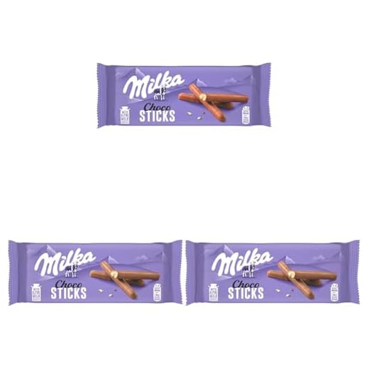 Milka Choco Sticks Palitos de Galleta Cubiertos de Chocolate con Leche de los Alpes 112g (Paquete de 3)