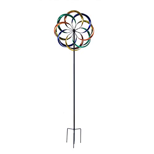 Win Wind Spinner-Outdoor Metal Kinetic Kinetic Garden Wind Spinners - Decorative Lawn Ornament Wind Mill - Unique Outdoor Lawn and Garden Décor
