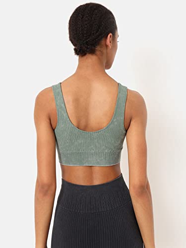 Image of Seamless Sky Sports Bra CS601386S Army-Green S