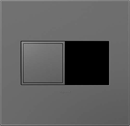 Legrand adorne 2-Gang Pop-Out Outlet in Magnesium with Matching Wall Plate, ARPTR152GM2WP