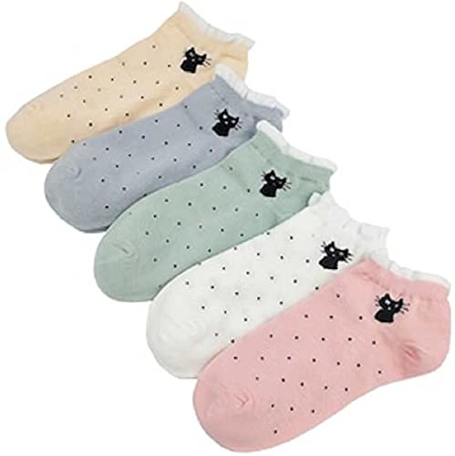 Girls Teddy Printed Cotton Socks (Pack of 5, Multicolor)-image-31