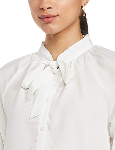 Image of Max Women's Solid Sash Tie-Up Regular Fit Shirt
