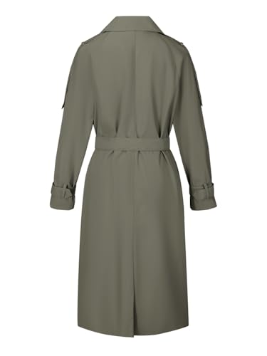 Image of Bellivera Women's Classic Long Windproof Trench Coat With Belted Waist