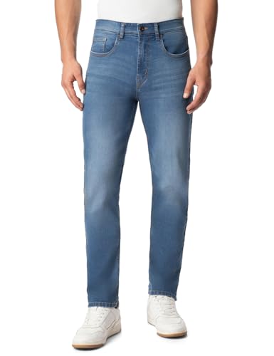 Image of INKD Men's Regular Fit Jeans - Mid-Rise | Cotton Blend | Lightweight | Classic 5 Pocket Styling