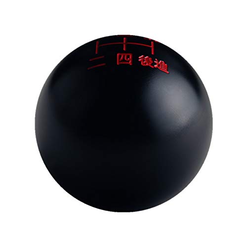 Dewhel Black/Red Inlay Sphere 5 Speed Japanese Manual Shift Knob Weighted M12X1.25 M10X1.5 M10X1.25 M8X1.25 Black #TOP1