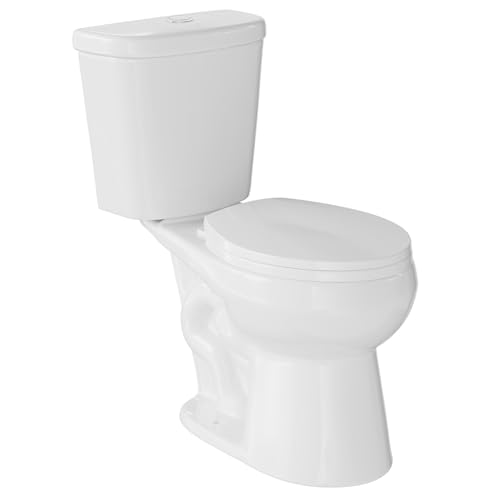 GarveeTech Round Toilets for Bathrooms, Modern One Piece Toilet with