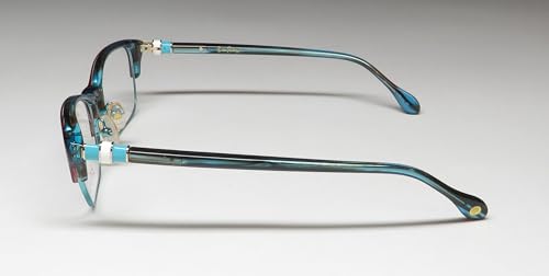 Lilly Pulitzer CAMBELL Grape Turquoise Eyeglasses Size50-16-135.004