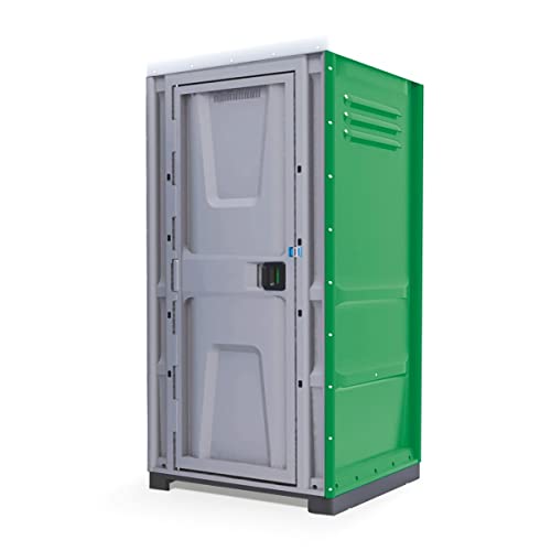 Varile Cabine de WC mobile en plastique vert pour chantier, jardin et camping
