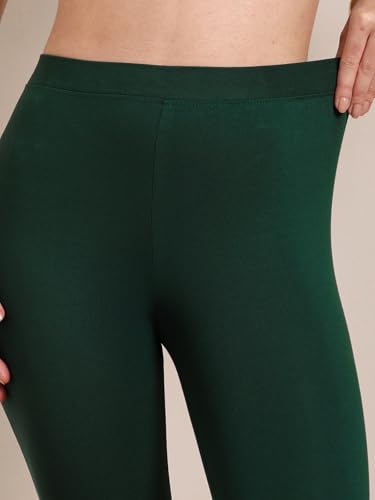 Image of TWIN BIRDS Super Stretchable Cotton Elasthane Fabric Ankle Length Leggings for Women