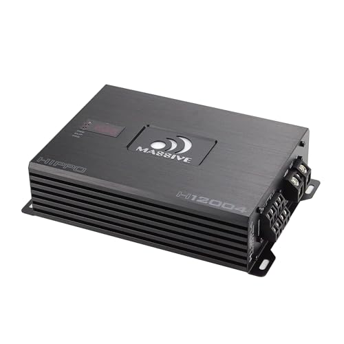 Image of Massive Audio H12004 | 200 Watts RMS x 4 @ 4 Ohm 4 Channel Hippo Series High Performance Amplifier