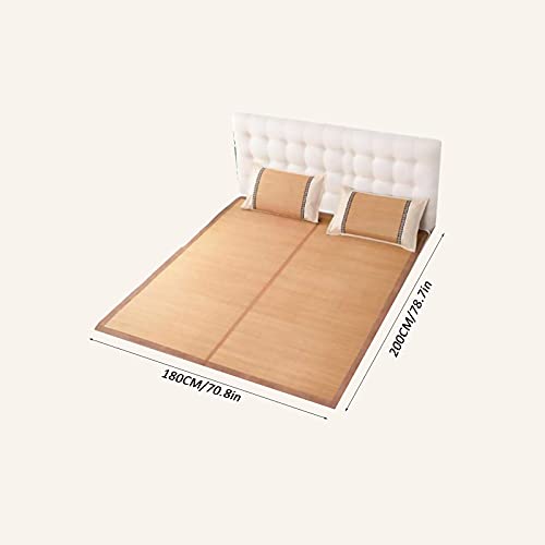 Tapete de dormir de verão, tapete de bambu natural Tapetes grandes de vime para resfriar colchões de