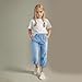nhApmj Clothes Wide-Legged Girl's Solid, Capri Pants for Girls Summer Baggy Comfy Cotton Linen Straight Wide Leg Solid Elastic Waist Drawstring Cropped Capris, Kid Crop Pull On Fashion Petite