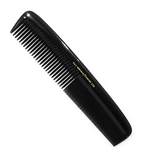 Hercules Sägemann 942-328 Peigne à cheveux professionnel en caoutchouc naturel avec 2 dents grossières et fines 20 cm Cover