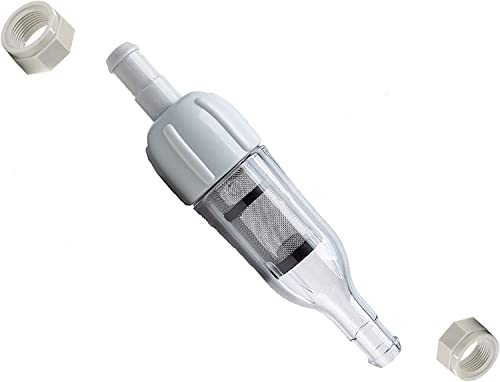 Amptyhub Pool Cleaner Assembly 48-080 with 2 Feed Hose Nuts D15 Replacement Compatible with Zodiac Polaris 48-080 in-Line Filter and Replace Universal Wall Fitting (UWF) Filter Screen 6-504-00 (1) Cover