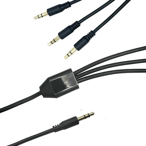 Cable divisor de audio 3.5mm macho a 3 machos 50cm miniatura 3