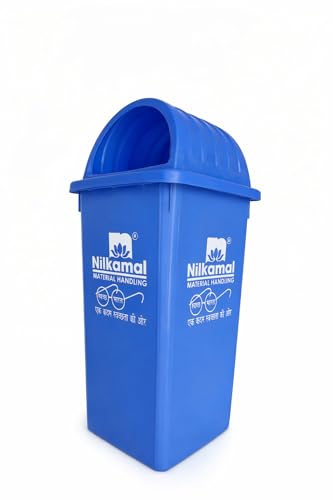 Image of Nilkamal Plastic Garbage Open-Top Waste Bin 60 L (Blue)