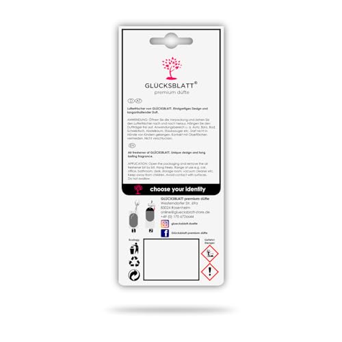 GLÜCKSBLATT Premium Autoparfüm Flagge KASACHSTAN - Luftreiniger - Hängendes Papier - ENERGY - Blau