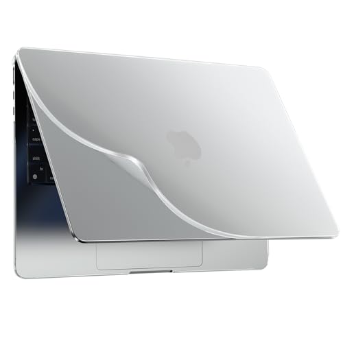 BlueSwan PP Cover Compatibile con MacBook Air 15 M5 M4 M3 M2 2026 2025-2023 A3448 A3241 Mac 15 Pollici Custodia Si Adatta Meglio al Corpo Durevole Protettivo Antigraffio Traslucido - Opaco Bianco