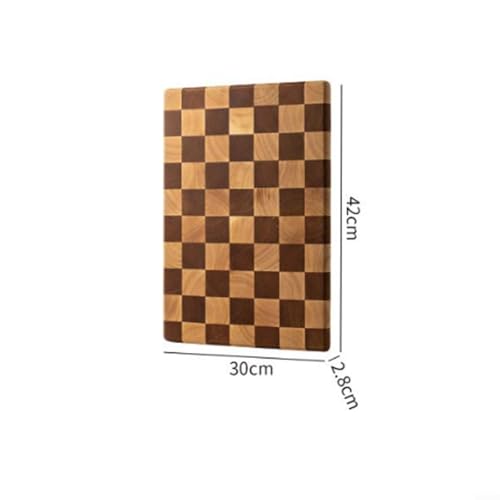 Planche à découper en ébène haut de gamme damier marron