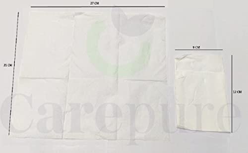 Image of Double Side Cube Table Top Tissue Dispenser with L-Fold 200 Pcs Tissue Paper Refill -White