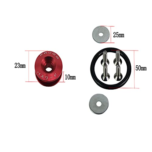 Rustark Kit Fissaggio Paraurti A Sgancio Rapido – 54 Pezzi In Alluminio Argento Con Bulloni E Rondelle